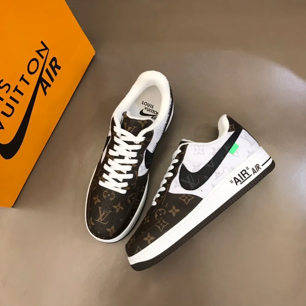 Men's shoes 💰p420 "*OUIS *UITTO*" x OFF-WHITE x Nike tripartite collaboration! Trendy and cool men's casual sports shoes with unrivaled color matching. The design idea basically continues the style of THE TEN. The Swoosh line and tongue label have a very familiar visual effect and are both fashionable and trendy! A must-have for fashionistas! The effect on your feet is absolutely stunning! (The original drawer packaging accessories are complete) Code number 38-45